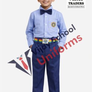 LIGHT BLUE SHIRT AND NAVY PANT WITH BOW TIE