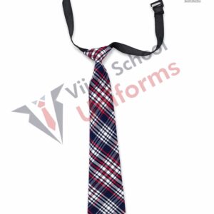 Navy Check School Uniform Tie