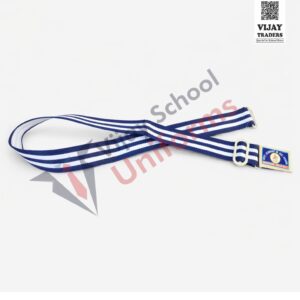Navy Blue and White School Uniform Belt