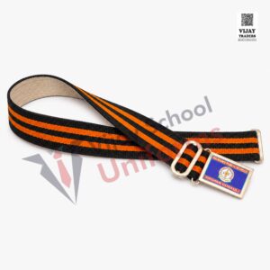 Black & Orange Striped School Uniform Belt