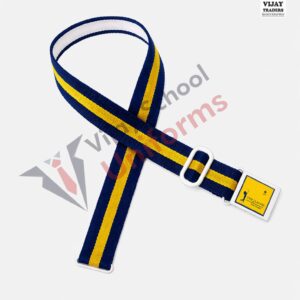 Navy Blue and Yellow School Uniform Belt
