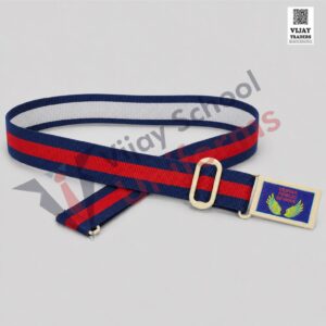 Navy Red Striped School Uniform Belt